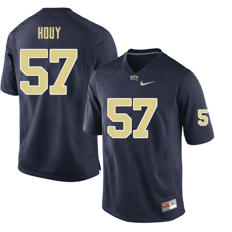 Men #57 Gabe Houy Pittsburgh Panthers College Football Jerseys Sale-Navy